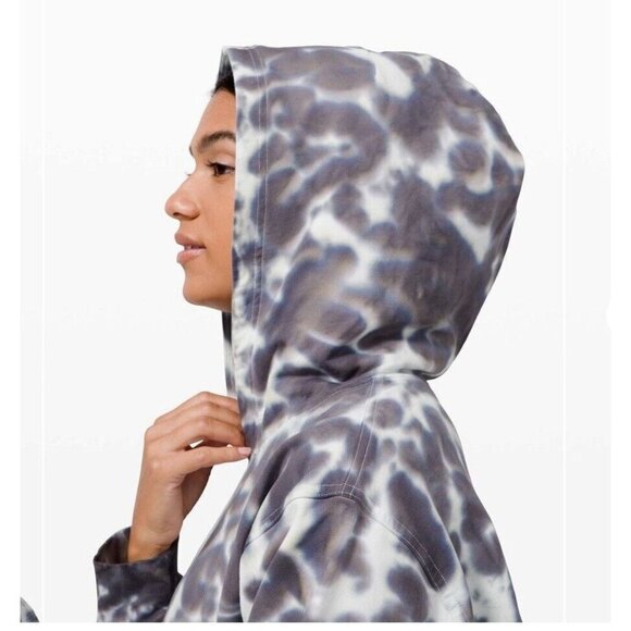 Lululemon All Yours Hoodie Marmoleado Tie Dye Graphite Gray Pockets Fleece 4 - Picture 3 of 10
